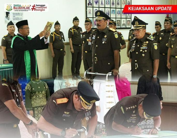 Pelantikan Wakajati Sumbar dan Aspidmil Sumbar