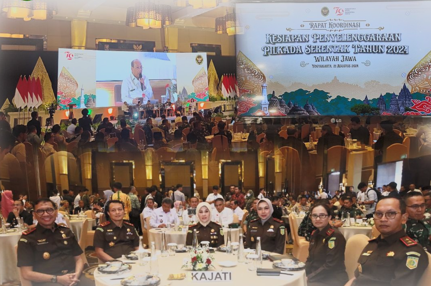 Kajati Jabar menghadiri  Rapat Koordinasi tentang Kesiapan Penyelenggaraan Pilkada Serentak Tahun 2024 di Wilayah Jawa