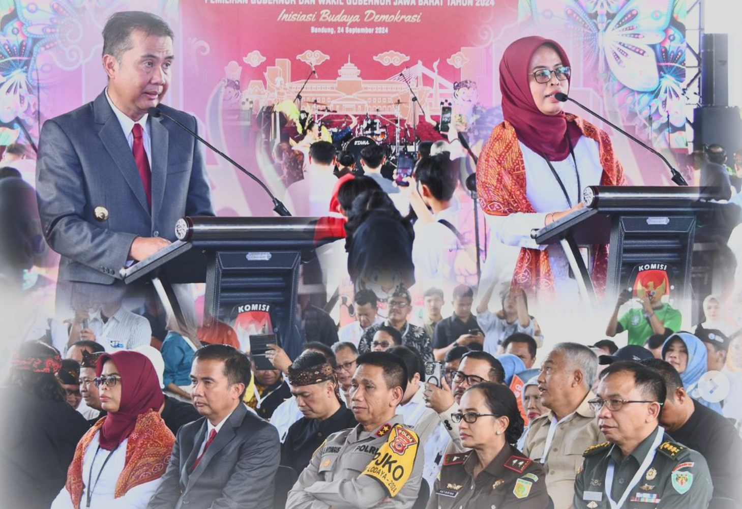 Kajati Jabar menghadiri deklarasi pemilu damai pemilihan gubernur dan wakil gubernur tahun 2024