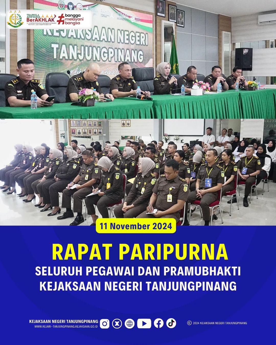 Rapat Paripurna Seluruh Pegawai dan Pramubhakti Kejaksaan Negeri Tanjungpinang