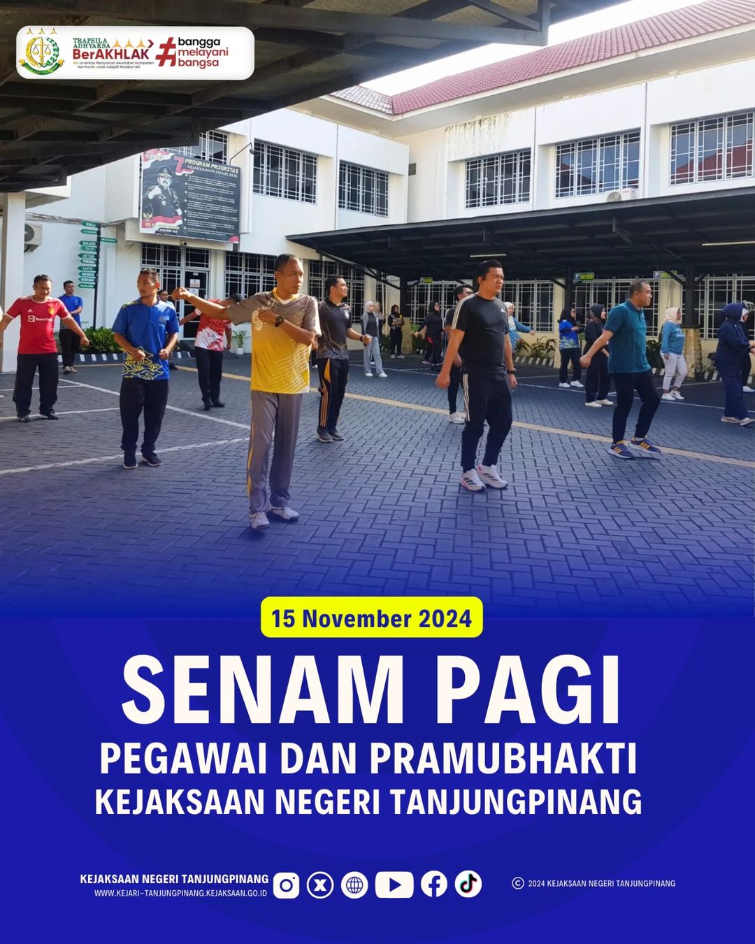 Senam Pagi Pegawai dan Pramubhakti Kejaksaan Negeri Tanjungpinang