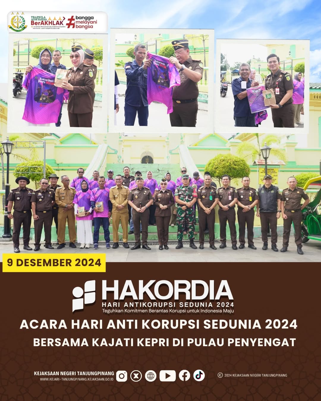 Acara Hari Anti Korupsi Sedunia 2024 Bersama Kajati Kepri di Pulau Penyengat