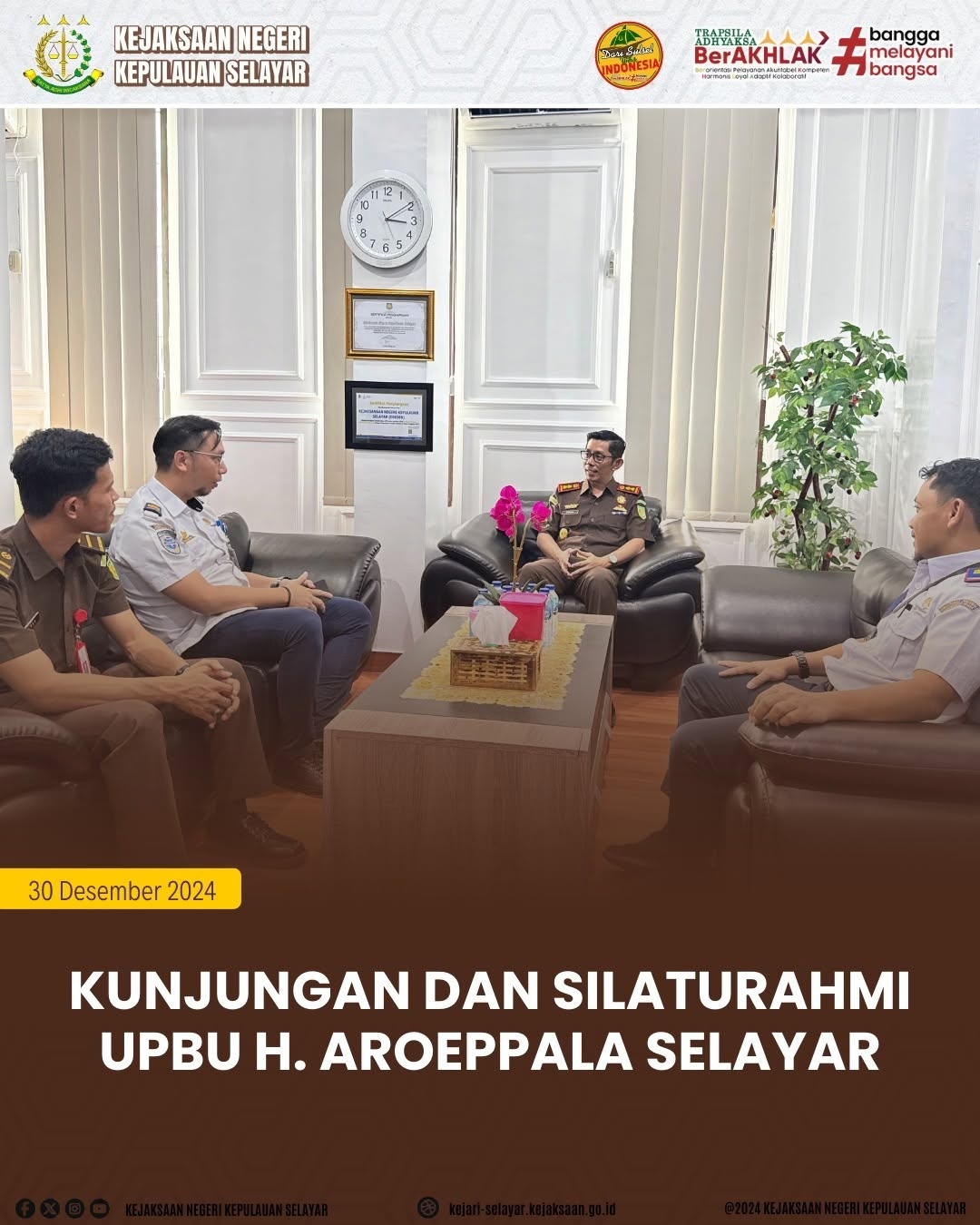 Courtesy Visit Kepala Kantor Bandara H. Aroeppala Kabupaten Kepulauan Selayar