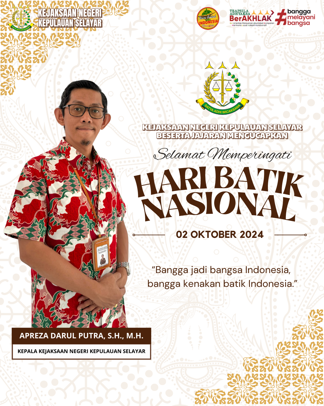 Selamat Memperingati Hari Batik Nasional 02 Oktober 2024