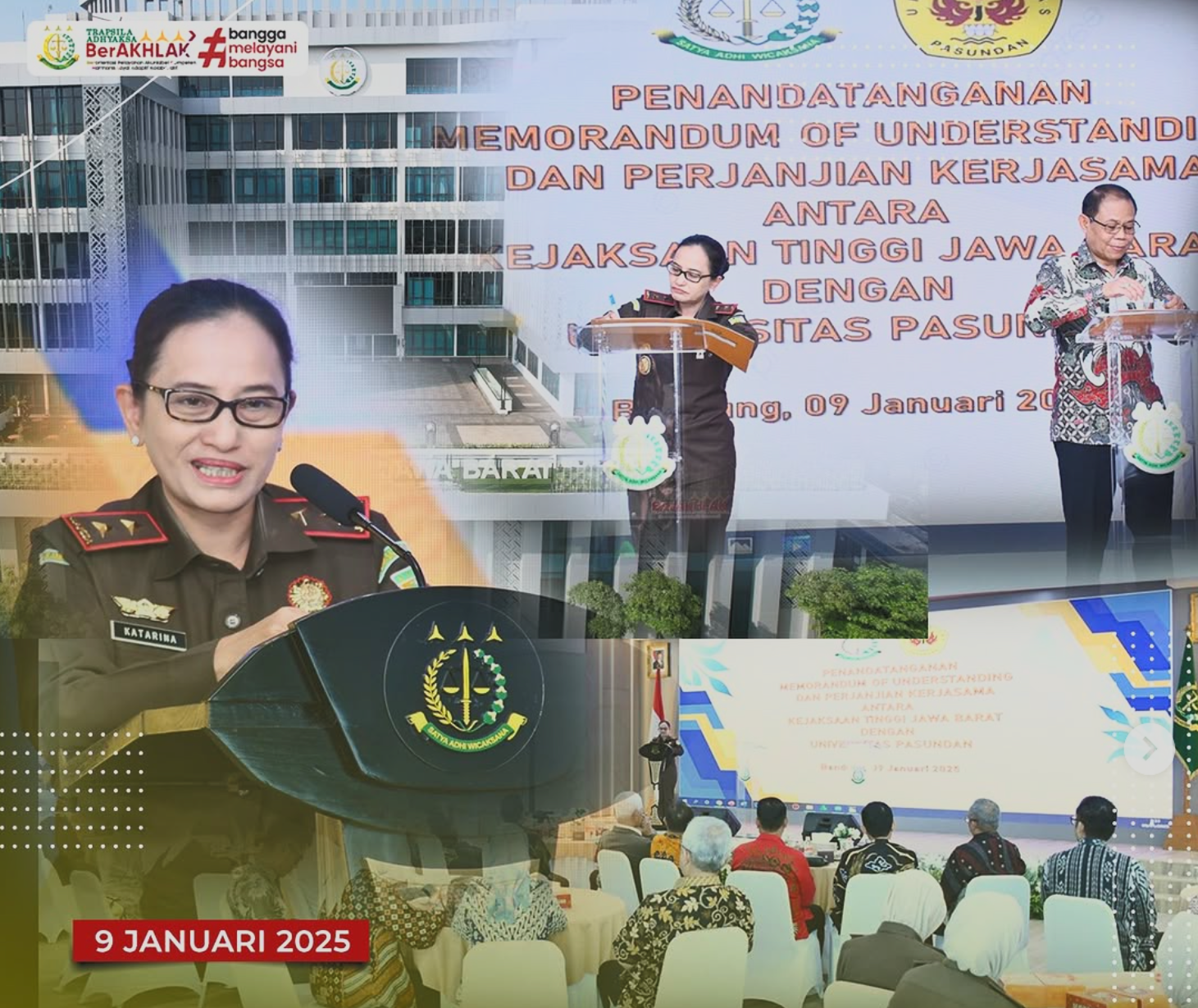 Penandatanganan MoU dan perjanjian kerjasama antara Kejaksaan Tinggi Jawa Barat dan Universitas Pasundan