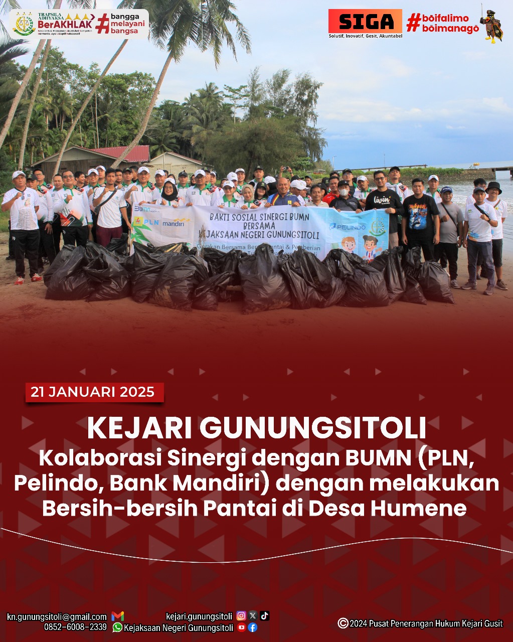 Kejaksaan Negeri Gunungsitoli Melakukan Kegiatan Bakti Sosial Bersama Sinergi BUMN di Desa Humene Kec. GunungSitoli Idanoi Kota Gunungsitoli.