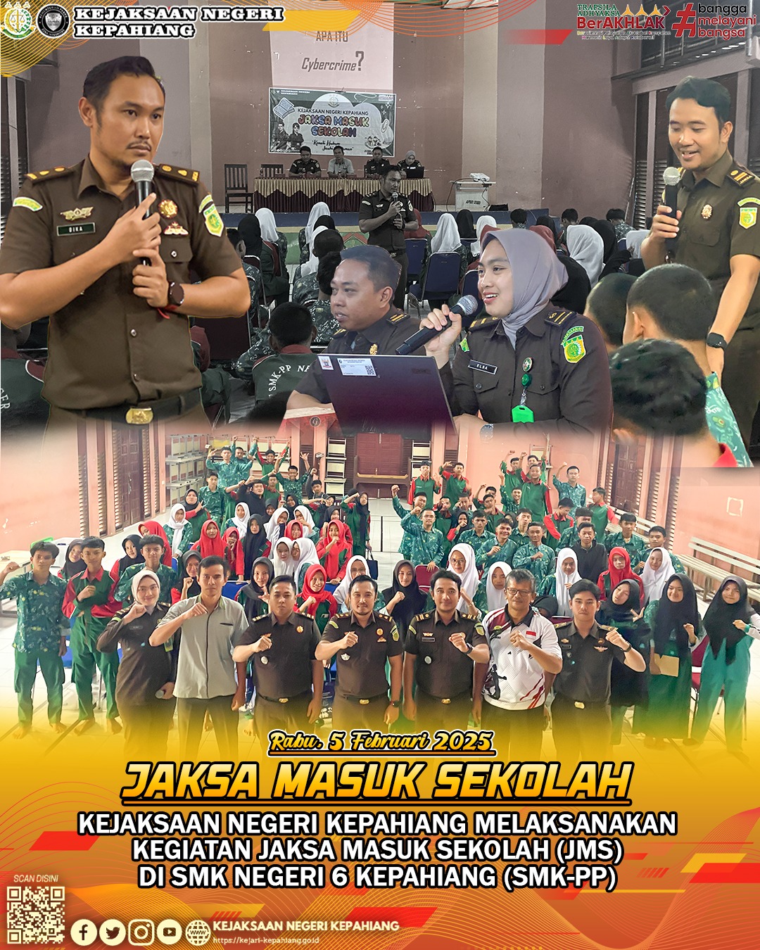 JAKSA MASUK SEKOLAH KEJAKSAAN NEGERI KEPAHIANG DI SMK NEGERI 6 KEPAHIANG SMK-PPN BENGKULU)