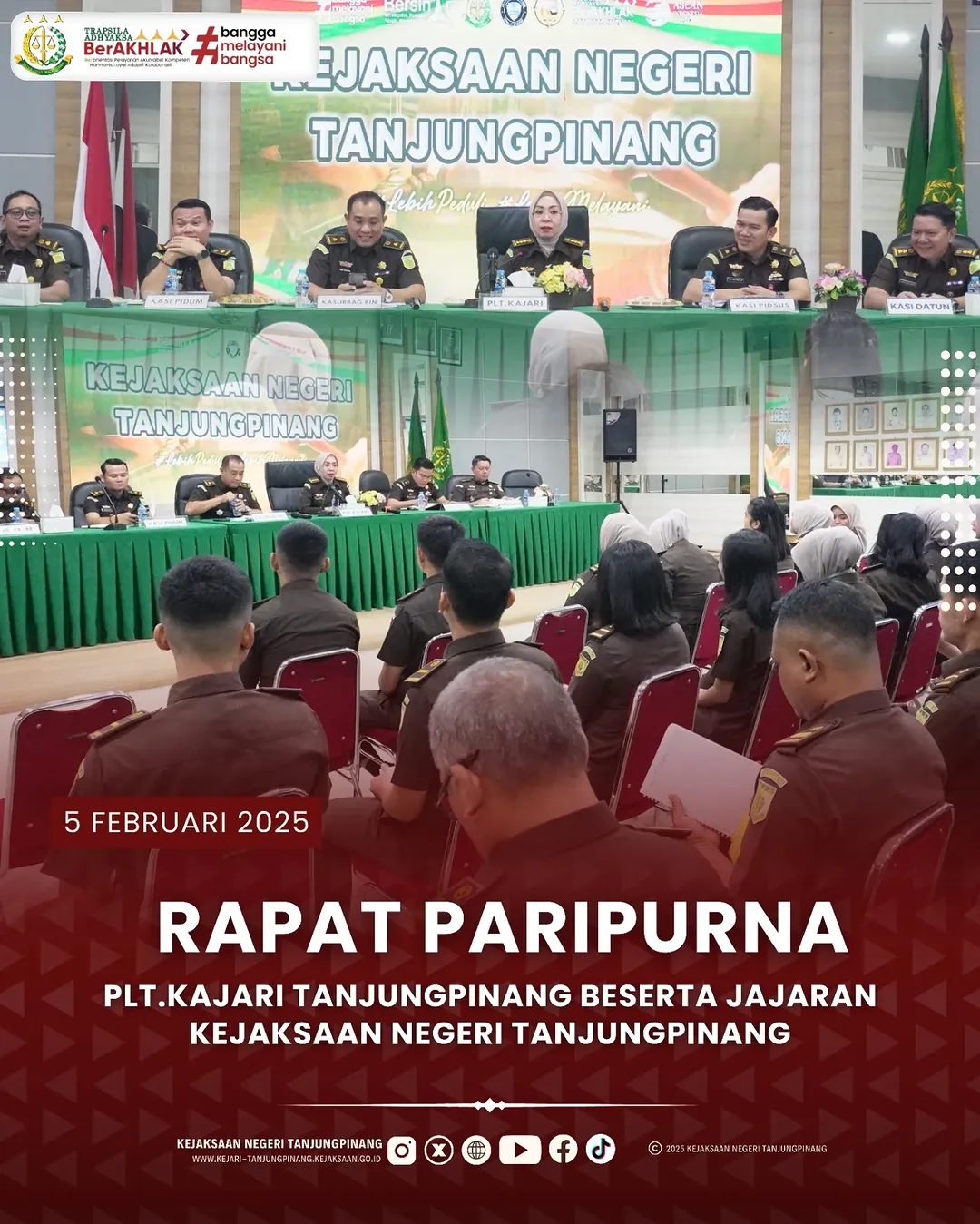 Rapat Paripurna PLT.Kajari Tanjungpinang Beserta Jajaran Kejaksaan Negeri Tanjungpinang