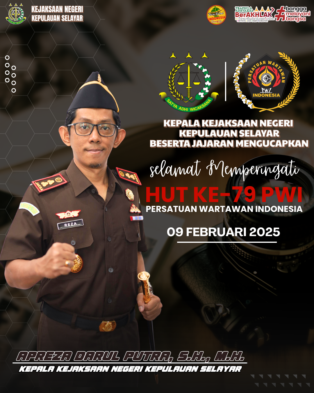 Selamat Memperingati HUT Persatuan Wartawan Indonesia PWI) Ke-79