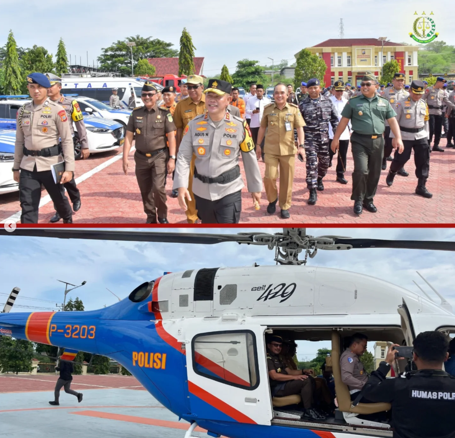 ASWAS KEJATI SULTENG HADIRI APEL GELAR PASUKAN OPERASI KESELAMATAN TINOMBALA 2025