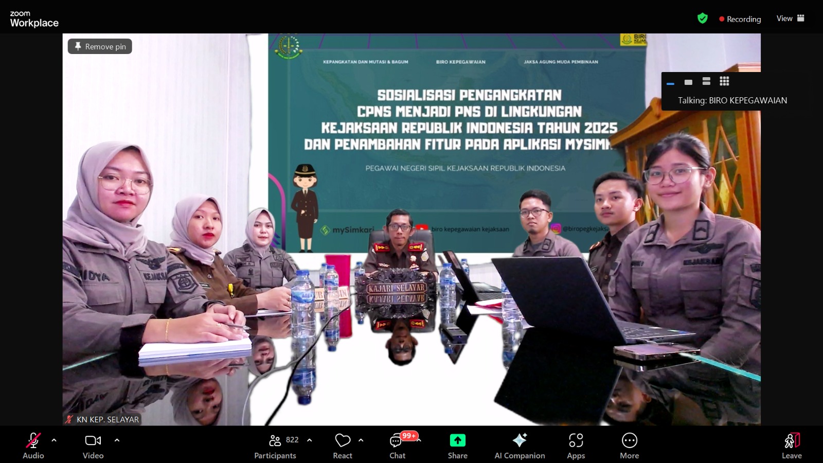 Sosialisasi Pengangkatan CPNS Menjadi PNS di Lingkungan Kejaksaan Republik Indonesia Tahun 2025 dan Penambahan Fitur pada Aplikasi Mysimkari