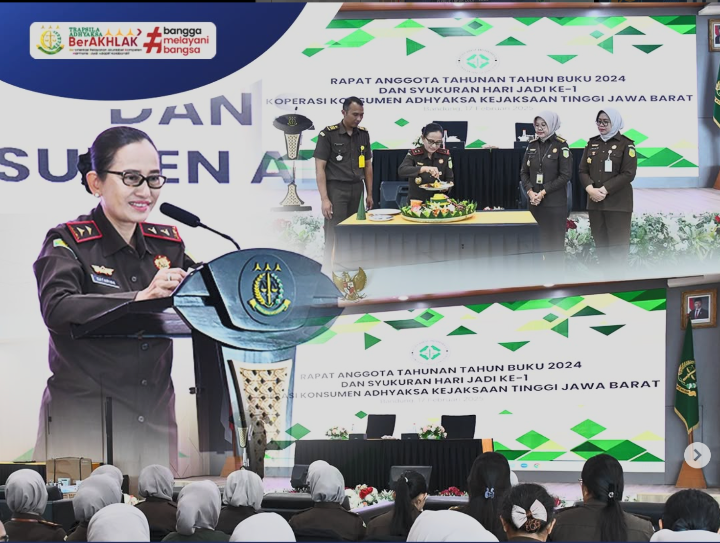 Kajati Jabar membuka Rapat Anggota Tahunan Tahun Buku 2024 serta Syukuran Hari Jadi ke-1 Koperasi Konsumen Adhyaksa Kejaksaan Tinggi Jawa Barat