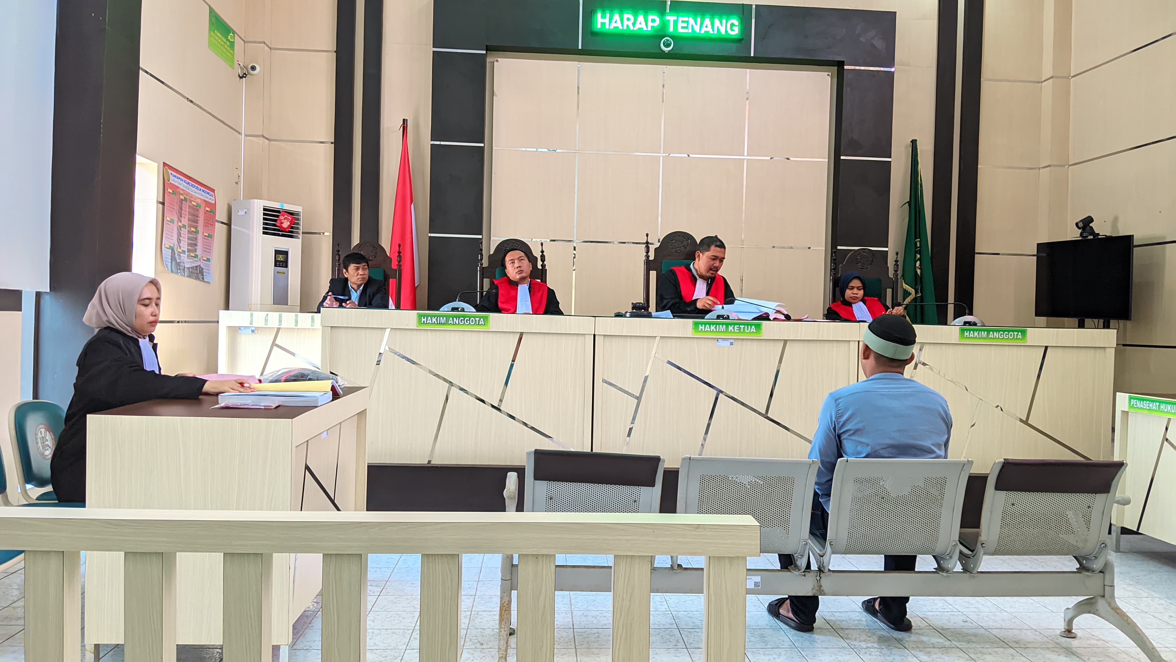 Sidang Tindak Pidana Umum dengan Agenda Sidang Pemeriksaan Terdakwa Tindak Pidana Narkotika