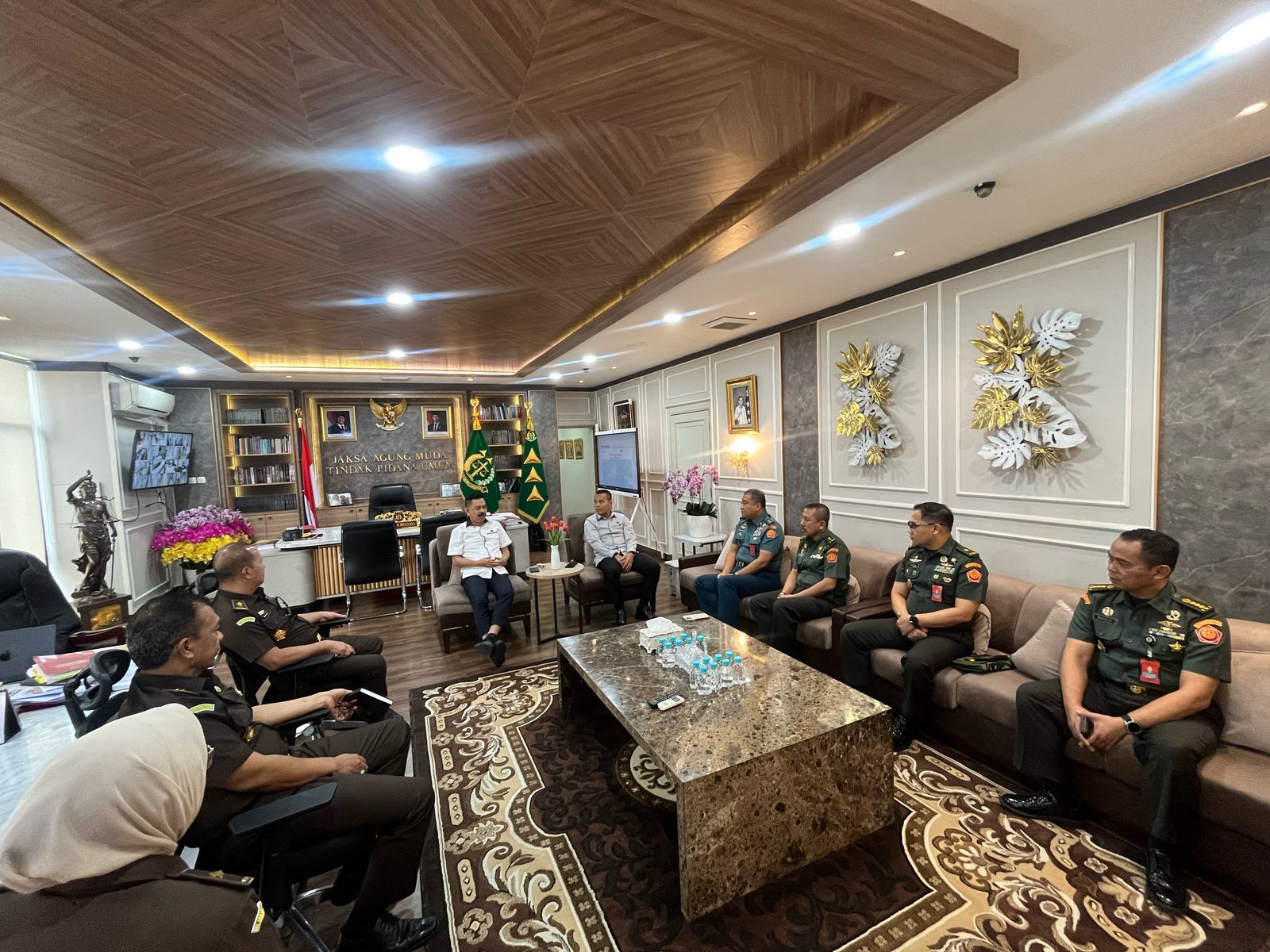 Kerjasama Penyidik dan Jaksa  dalam Penanganan Perkara Bersama Babinkum TNI Diapresiasi JAM-Pidum