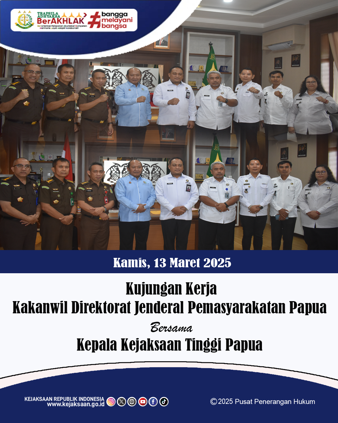 Kunjungan Kerja Kakanwil Ditjenpas Papua ke Kejati Papua