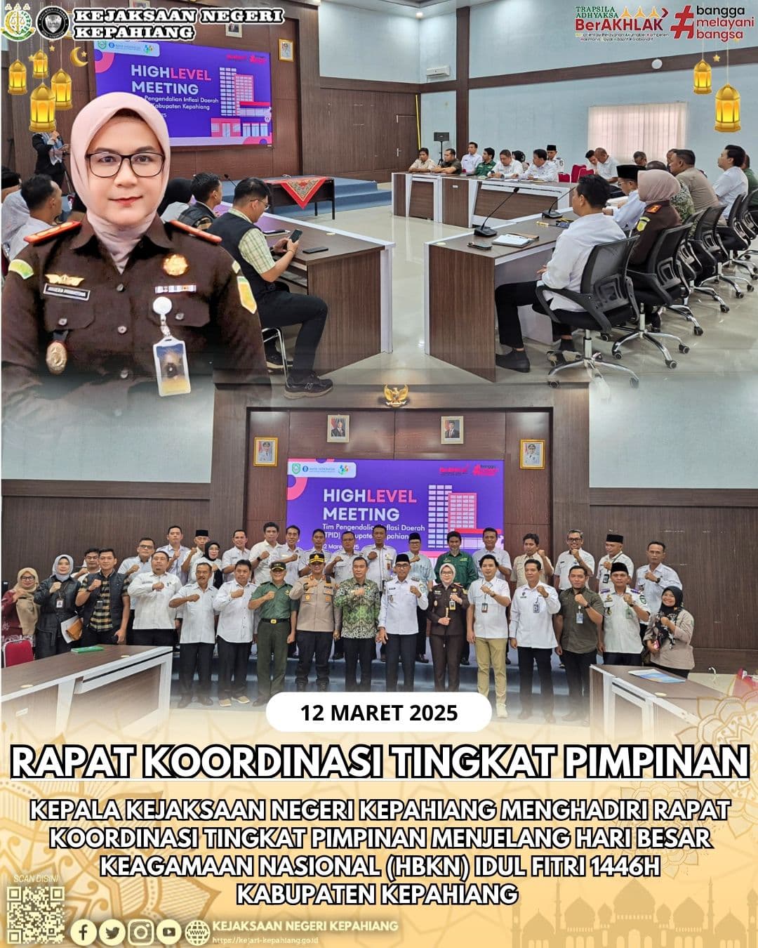 Rapat Koordinasi Tingkat Pimpinan HLM) Menjelang Hari Besar Keagamaan Nasional HBKN) Idul Fitri 1446 H