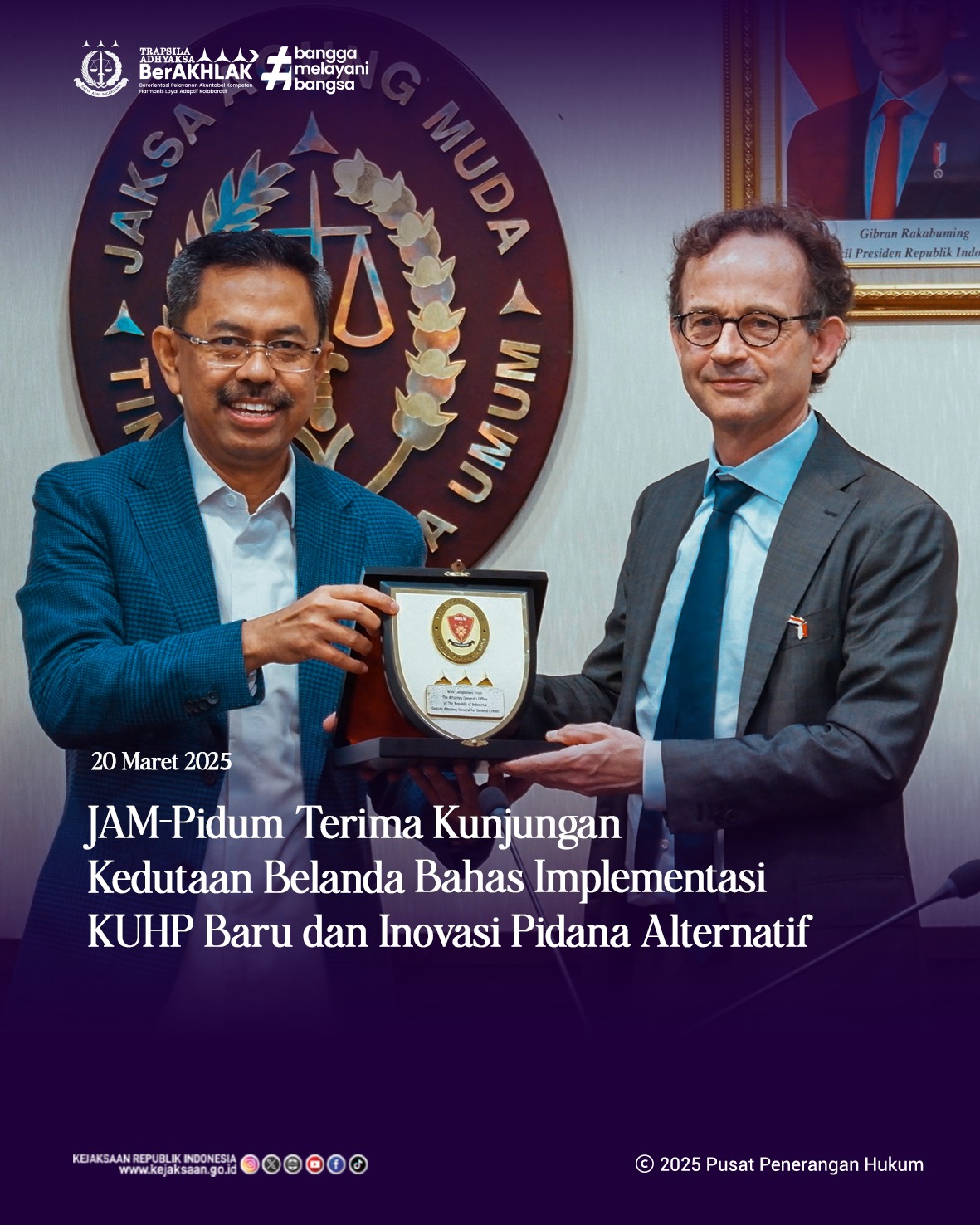 JAM-Pidum Terima Kunjungan Kedutaan Belanda Bahas Implementasi KUHP Baru dan Inovasi Pidana Alternatif