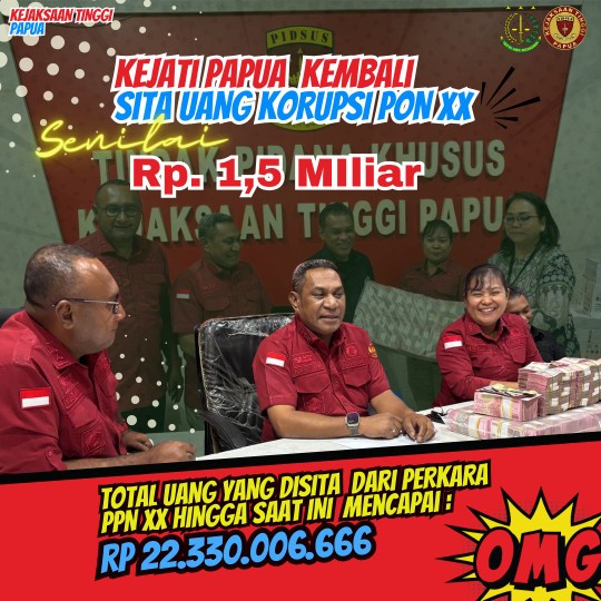 Kejati Papua Gencar Berantas Korupsi Dana PON XX Papua