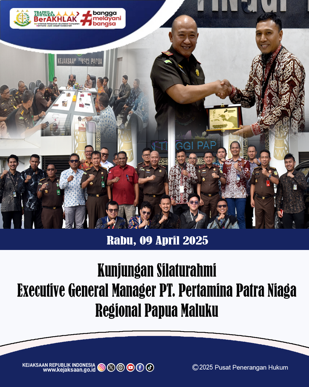 GM Pertamina Patra Niaga Papua Maluku Lakukan Silaturahmi ke Kejati Papua