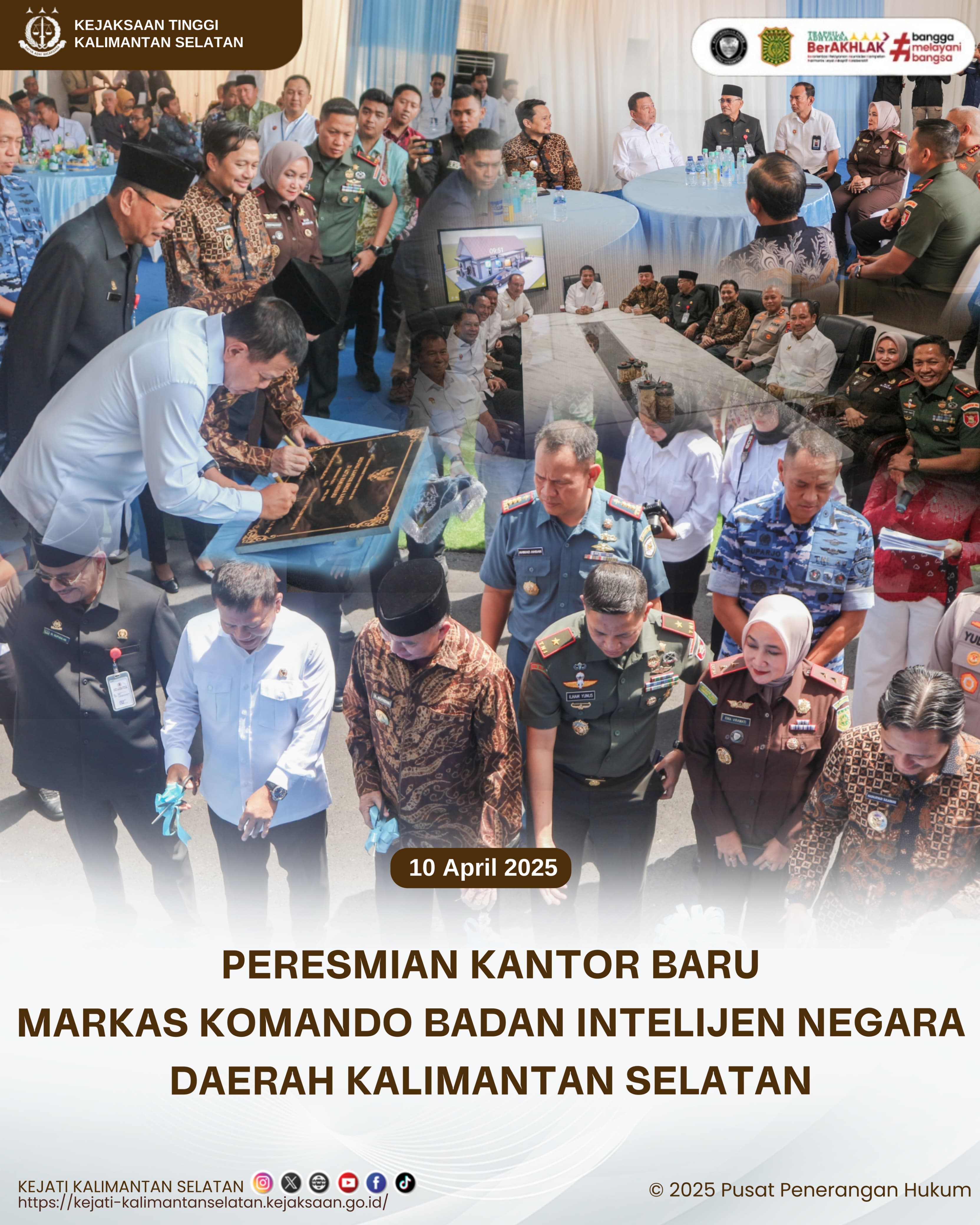 Peresmian Kantor Baru Markas Komando Badan Intelijen Negara Daerah Kalimantan Selatan