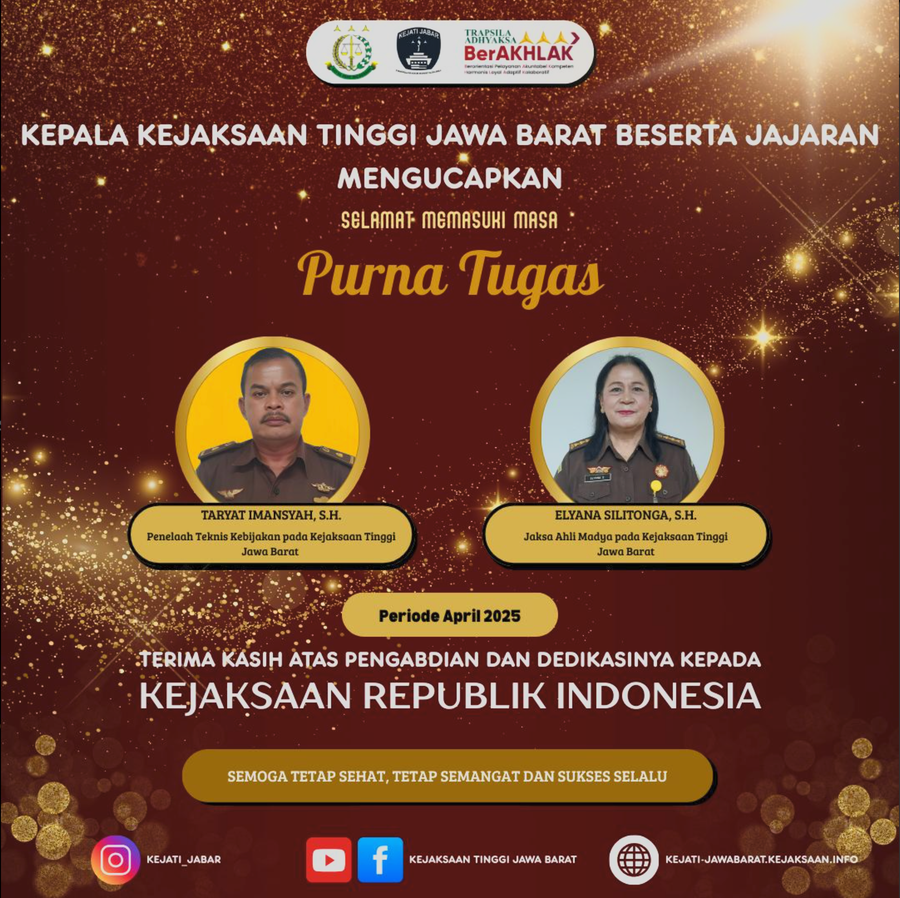 Selamat Memasuki Masa Purna Tugas