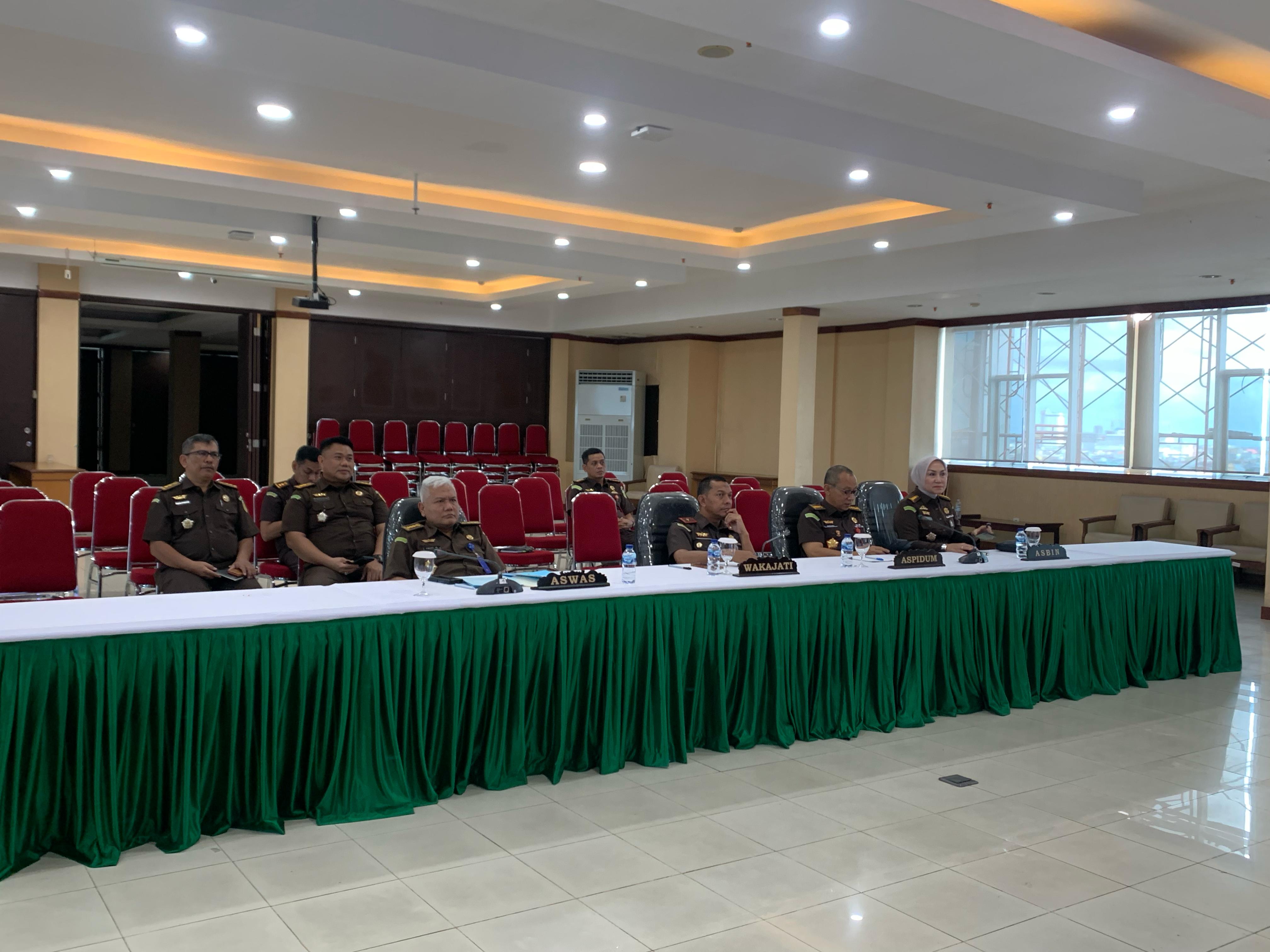 Wakajati Sulsel Teuku Rahman Ikuti Zoom Meeting Penyelesaian Barang Bukti Kendaraan dari Pelanggaran Lalu Lintas