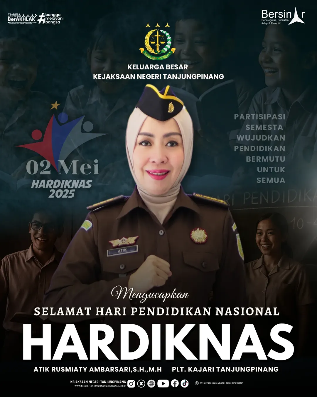 Keluarga Besar Kejaksaan Negeri Tanjungpinang Mengucapkan Selamat Hari Pendidikan Nasional