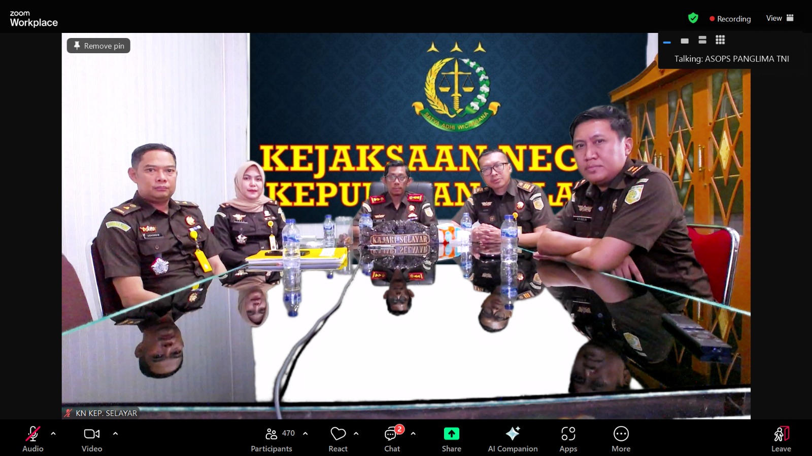 Rapat Koordinasi tentang dukungan pengamanan Kejaksaan Tinggi dan Kejaksaan Negeri di seluruh wilayah Indonesia