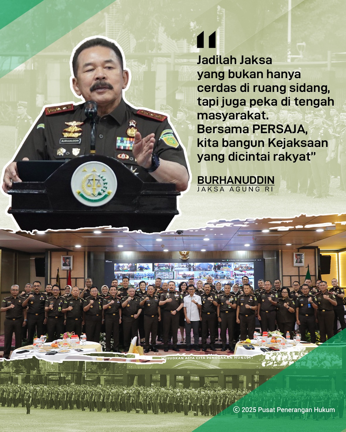 HUT ke-74 PERSAJA:  Jaksa Agung Tegaskan Komitmen Transformasi Kejaksaan  yang Berkeadilan, Humanis, Akuntabel, dan Modern