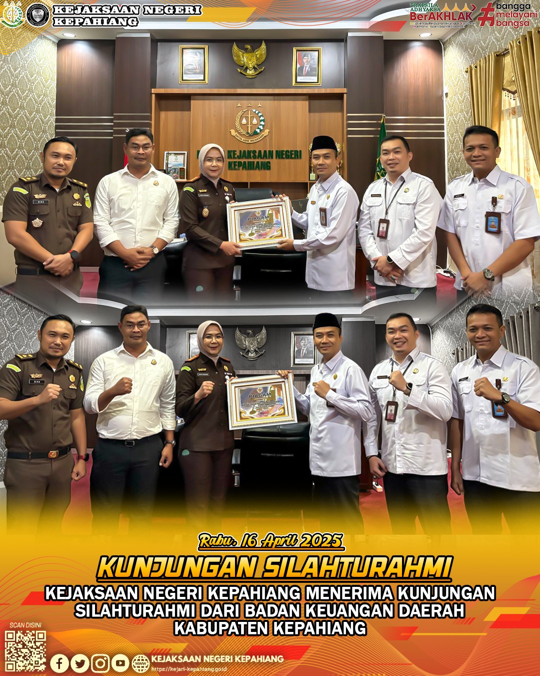 KUNJUNGAN SILAHTURAHMI BADAN KEUANGAN DAERAH KABUPATEN KEPAHIANG KE KEJAKSAAN NEGERI KEPAHIANG