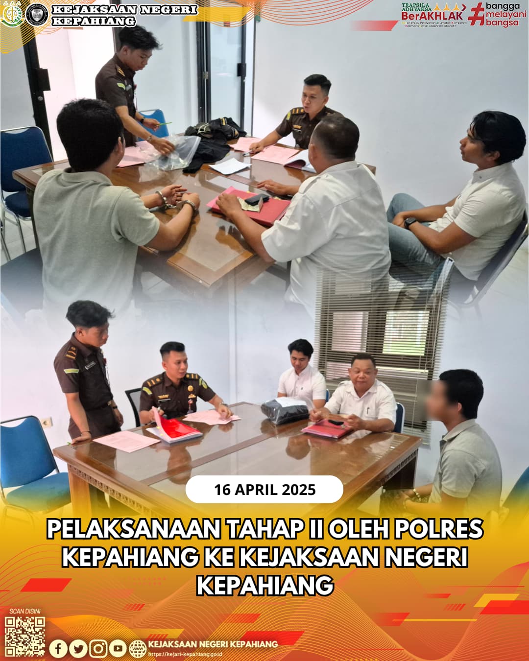 Tahap II oleh Polres Kepahiang ke Kejaksaan Negeri Kepahiang.