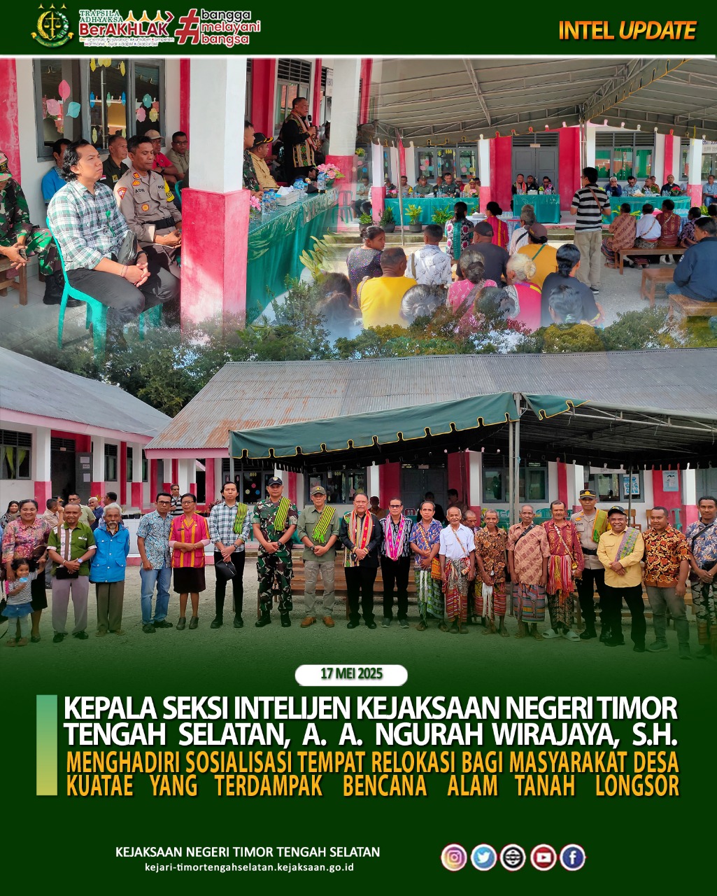 Sosialisasi Tempat Relokasi Bagi Masyarakat Desa Kuatae Yang Terdampak Bencana Alam Tanah Longsor.