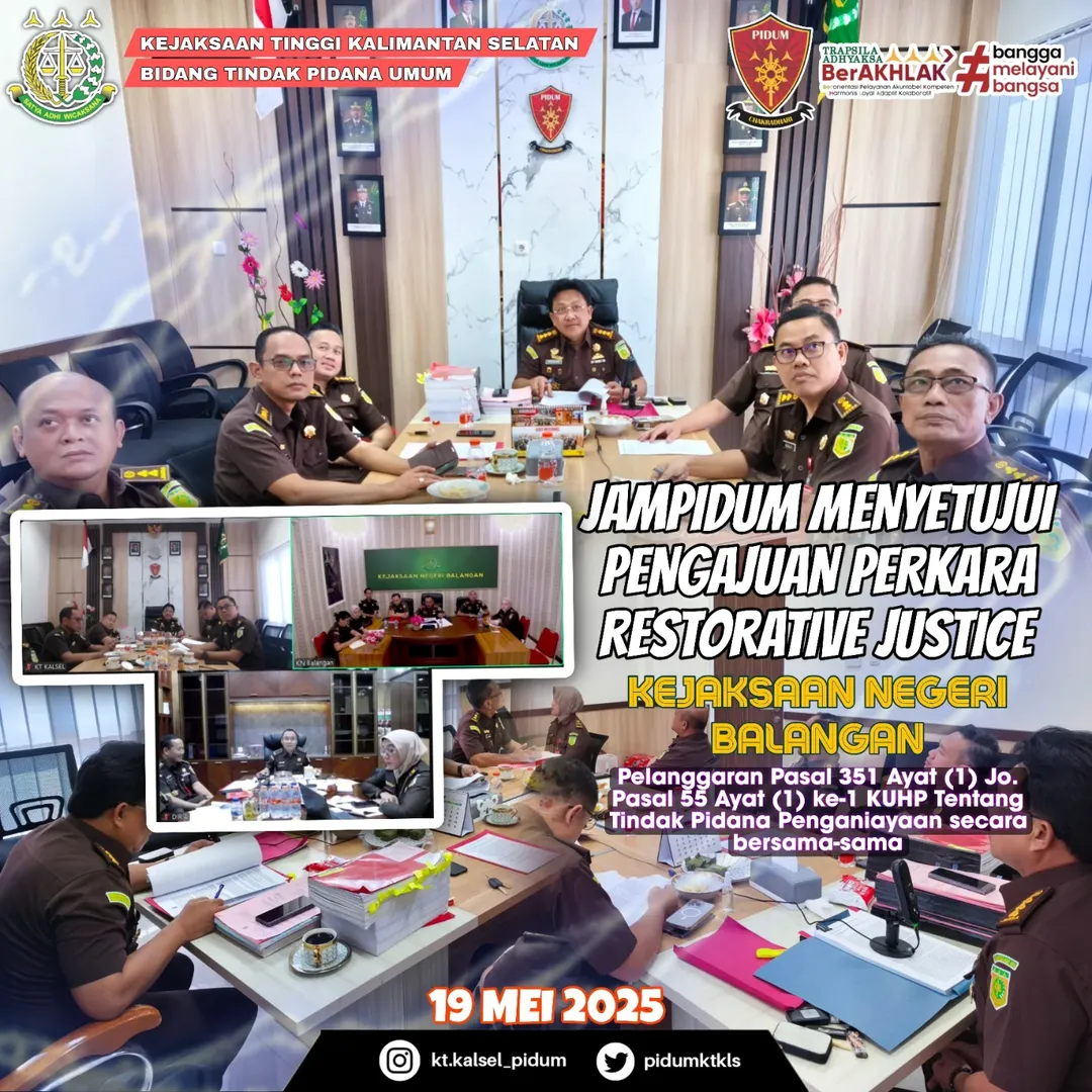 Restorative Justice Kejaksaan Tinggi Kalimantan Selatan
