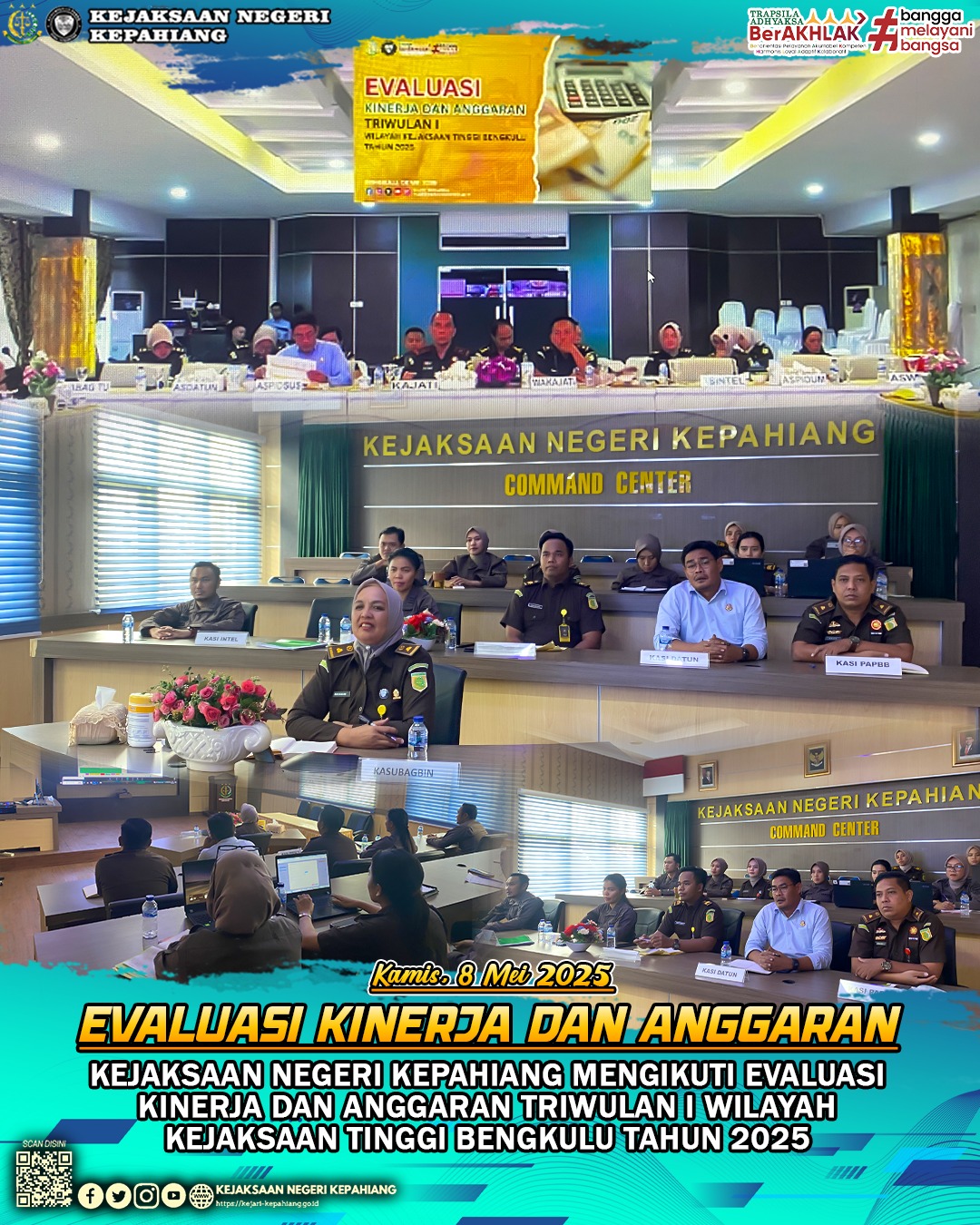 EVALUASI KINERJA DAN ANGGARAN TRIWULAN I PADA WILAYAH KEJAKSAAN TINGGI BENGKULU TAHUN 2025