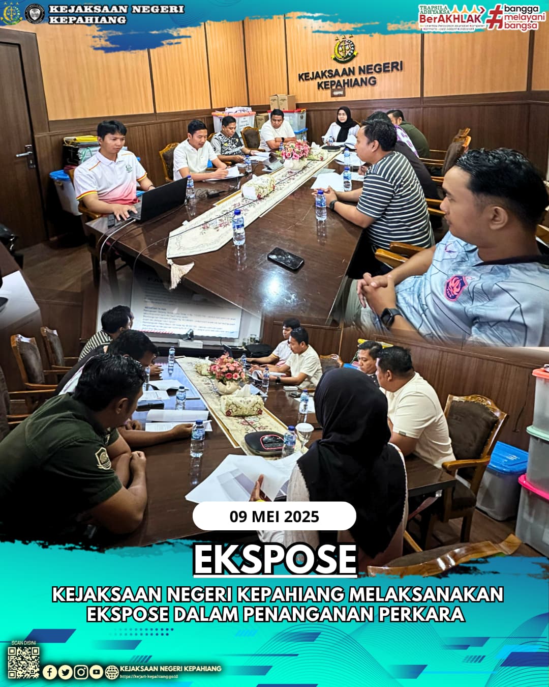 Ekspose dalam Penanganan Perkara bersama Para Kasi dan Kasubsi pada Kejaksaan Negeri Kepahiang.