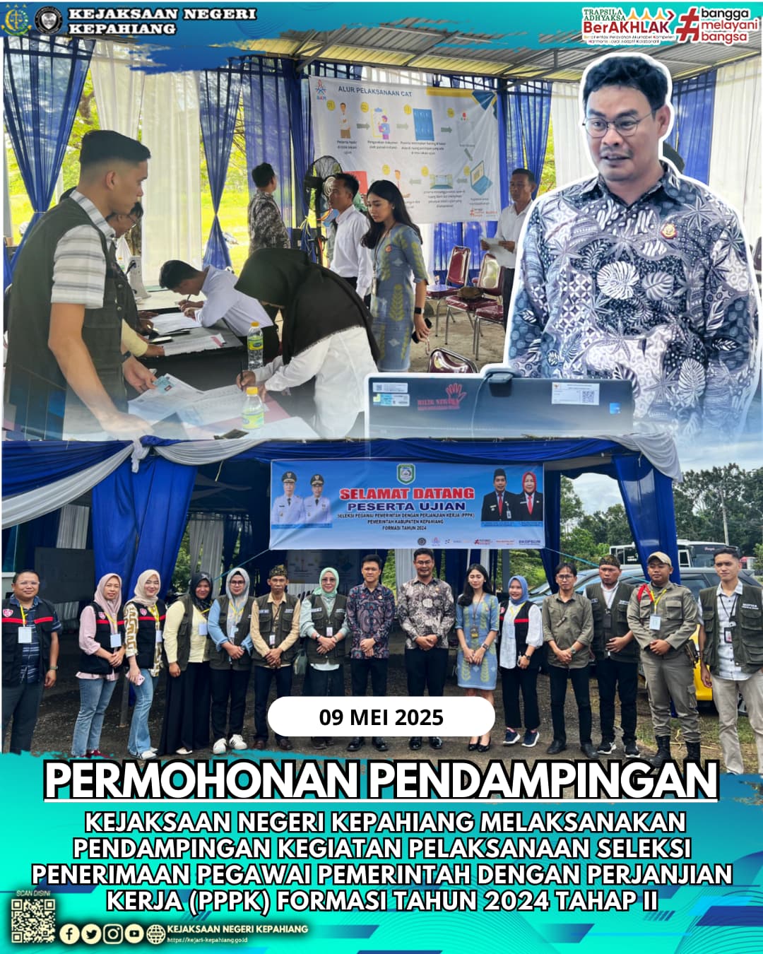 Pendampingan kegiatan pelaksanaan Seleksi Penerimaan Pegawai Pemerintah dengan Perjanjian Kerja PPPK)