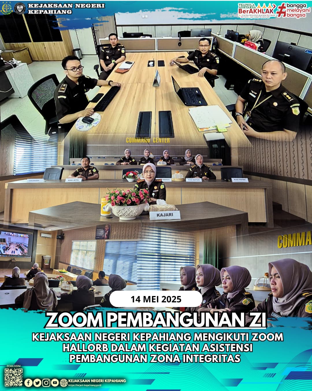 Zoom HalloRB dalam kegiatan Asistensi Pembangunan Zona Integritas.
