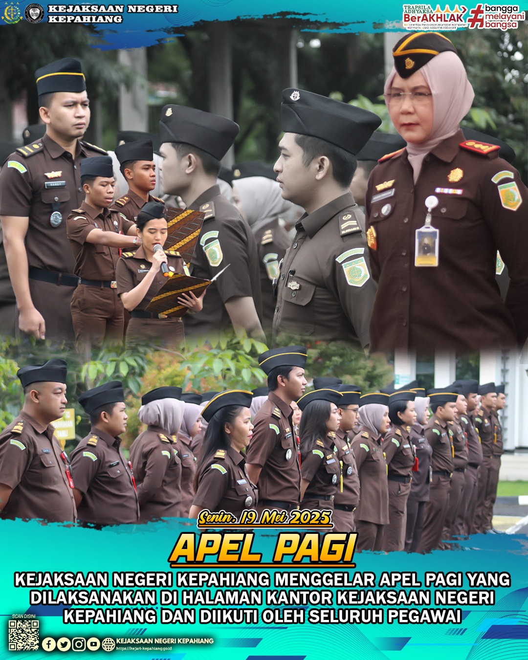 KEJAKSAAN NEGERI KEPAHIANG MENGGELAR APEL PAGI