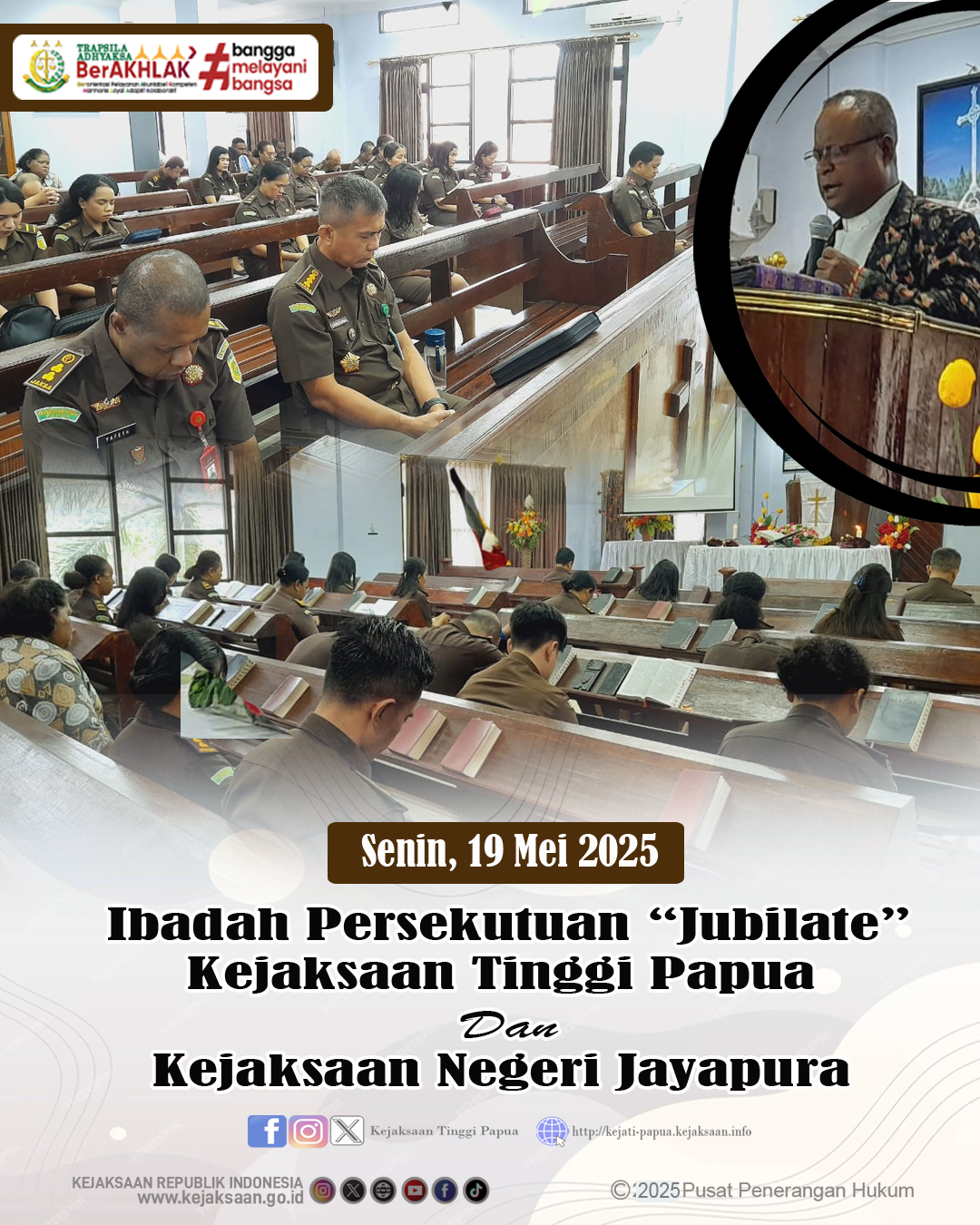 Ibadah Persekutuan Jubilate Kejati Papua