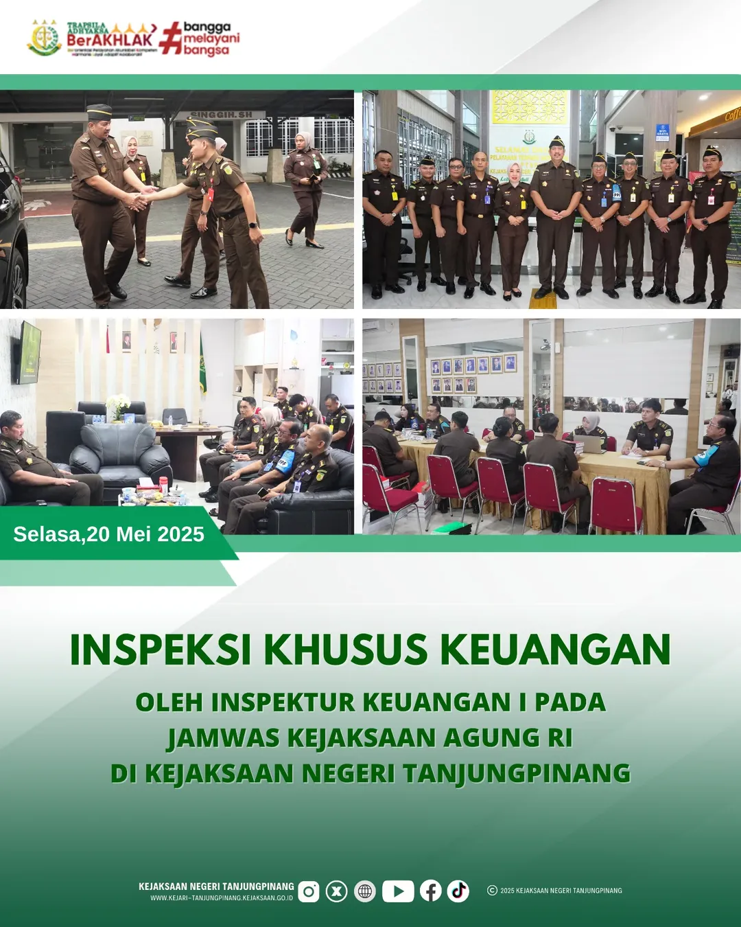 Inspeksi Khusus Keuangan Oleh Inspektur Keuangan I Pada Jamwas Kejaksaan Agung RI di Kejaksaan Negeri Tanjungpinang