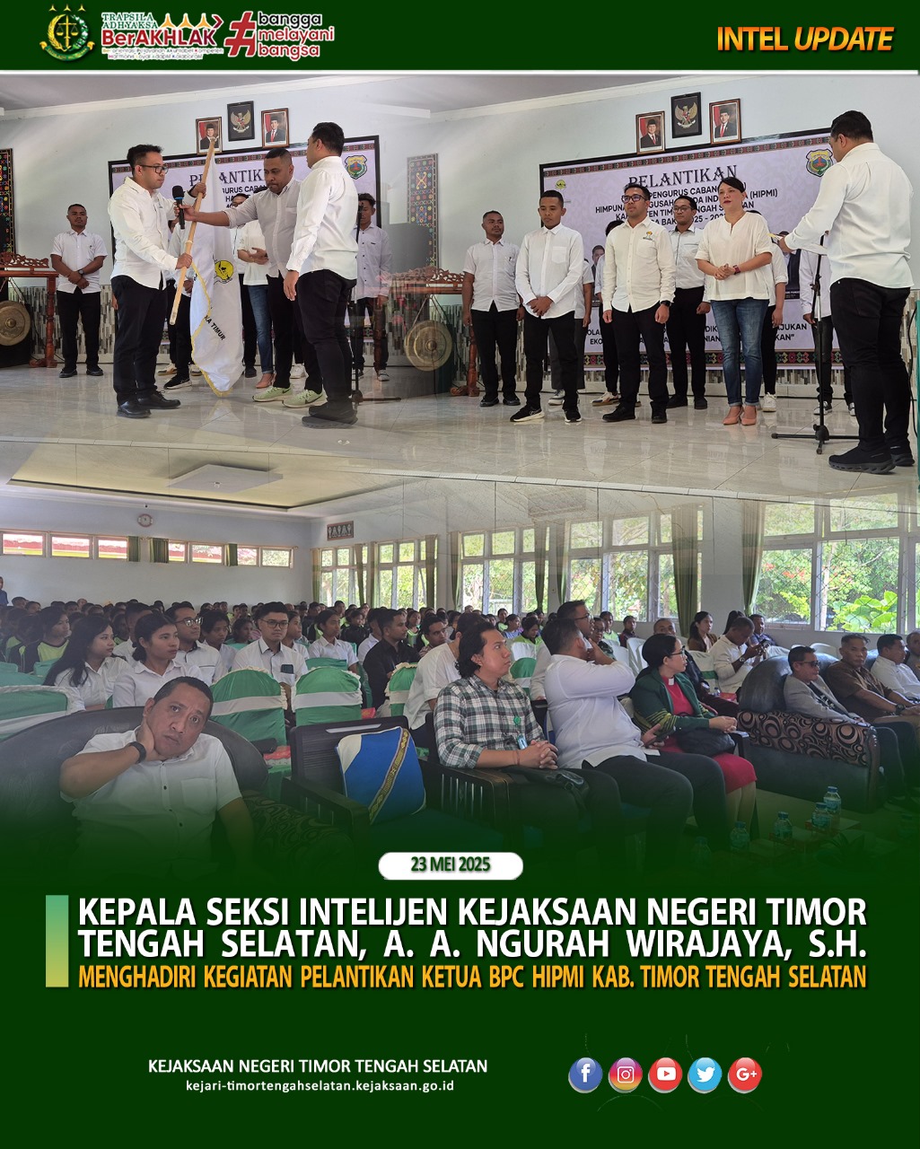 Kegiatan Pelantikan Ketua BPC HIPMI Kab. Timor Tengah Selatan.