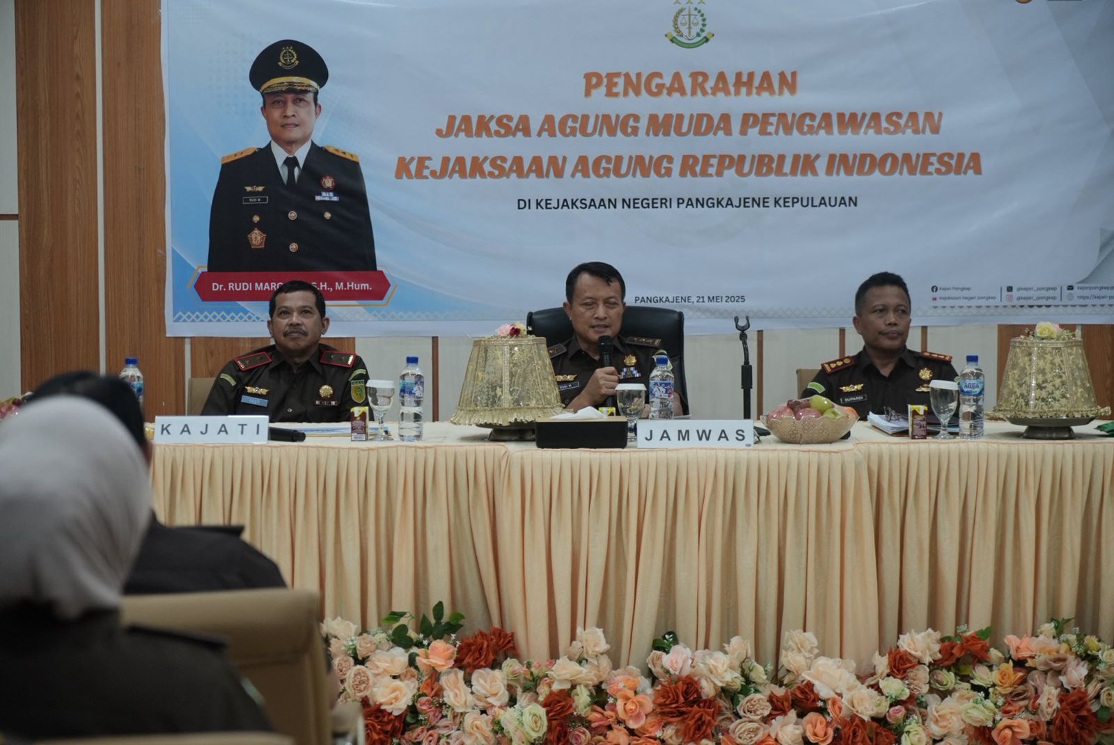 Inspeksi Pimpinan di Kejari Pangkep, Jamwas Rudi Margono: Jaga Integritas, Jangan Main-main dengan Jabatan