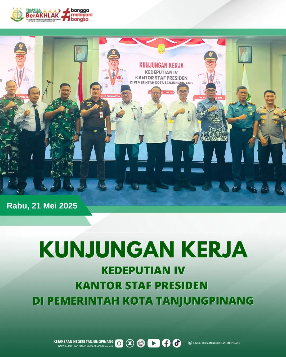 Kunjungan kerja Kedeputian IV Kantor Staf Presiden di Pemerintah Kota Tanjungpinang