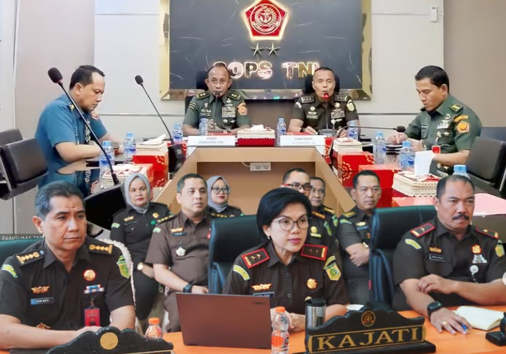 Rapat Koordinasi Virtual Vicon) yang diselenggarakan oleh Markas Besar TNI
