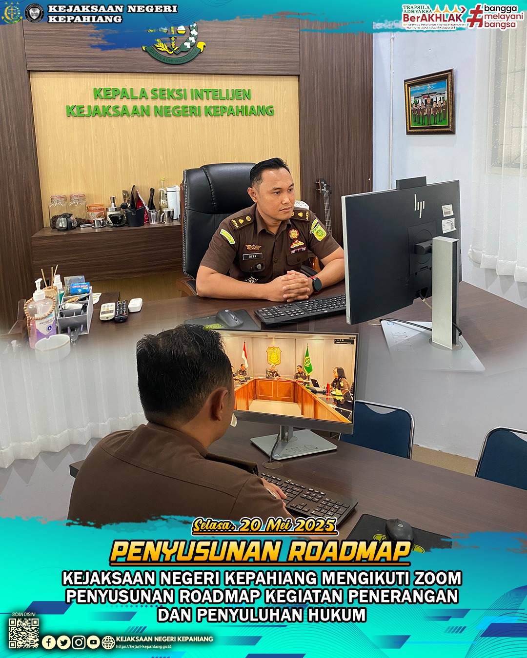 zoom Penyusunan Roadmap Kegiatan Penerangan dan Penyuluhan Hukum.