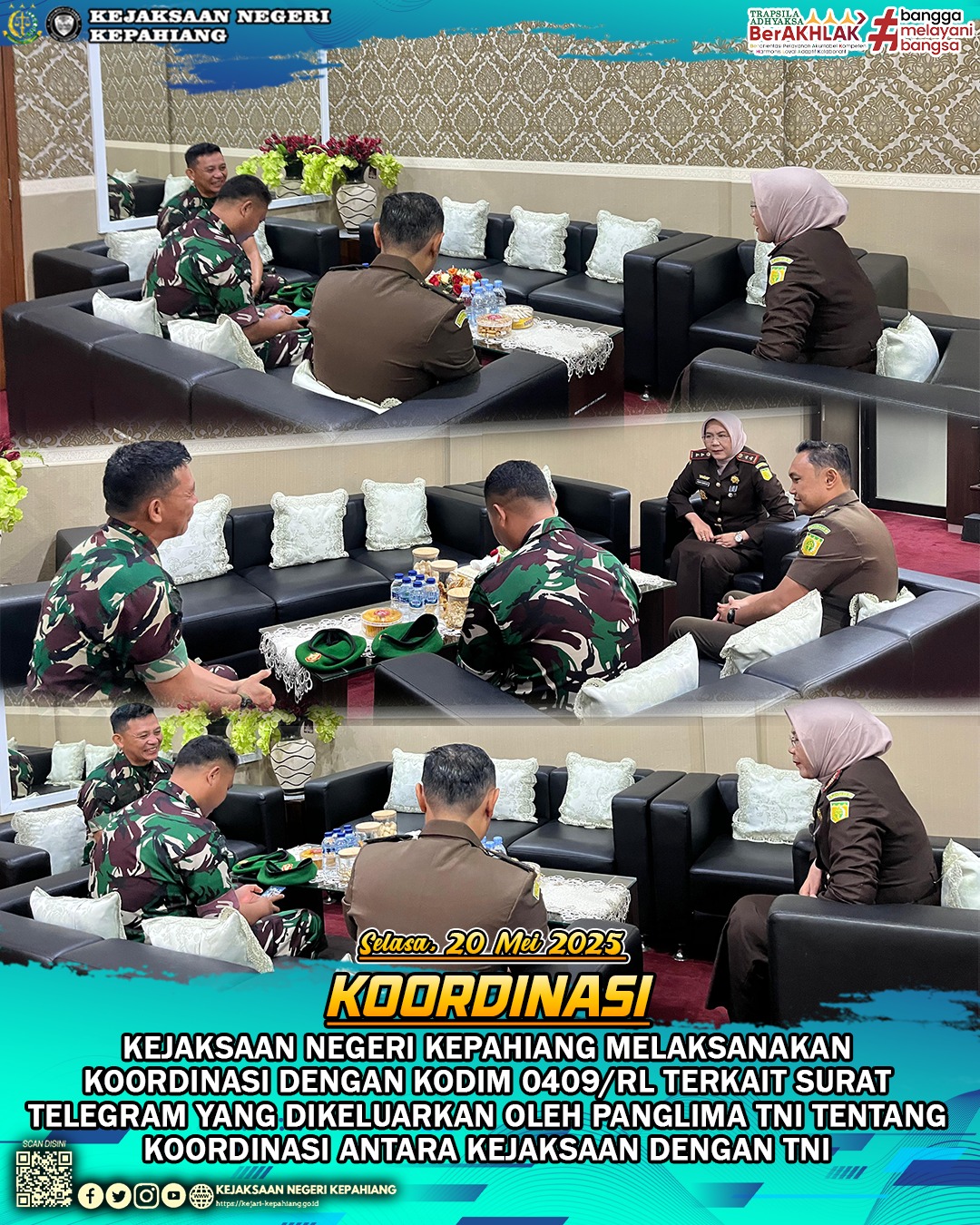 KOORDINASI KODIM 0409RL DENGAN KEJAKSAAN NEGERI KEPAHIANG