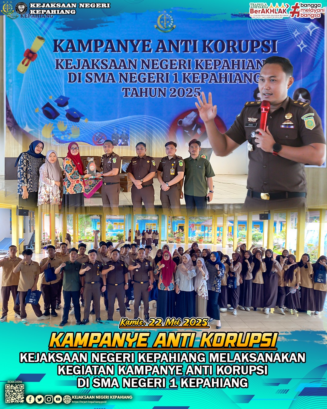 KAMPANYE ANTI KORUPSI KEJAKSAAN NEGERI KEPAHIANG DI SMA NEGERI 1 KEPAHIANG