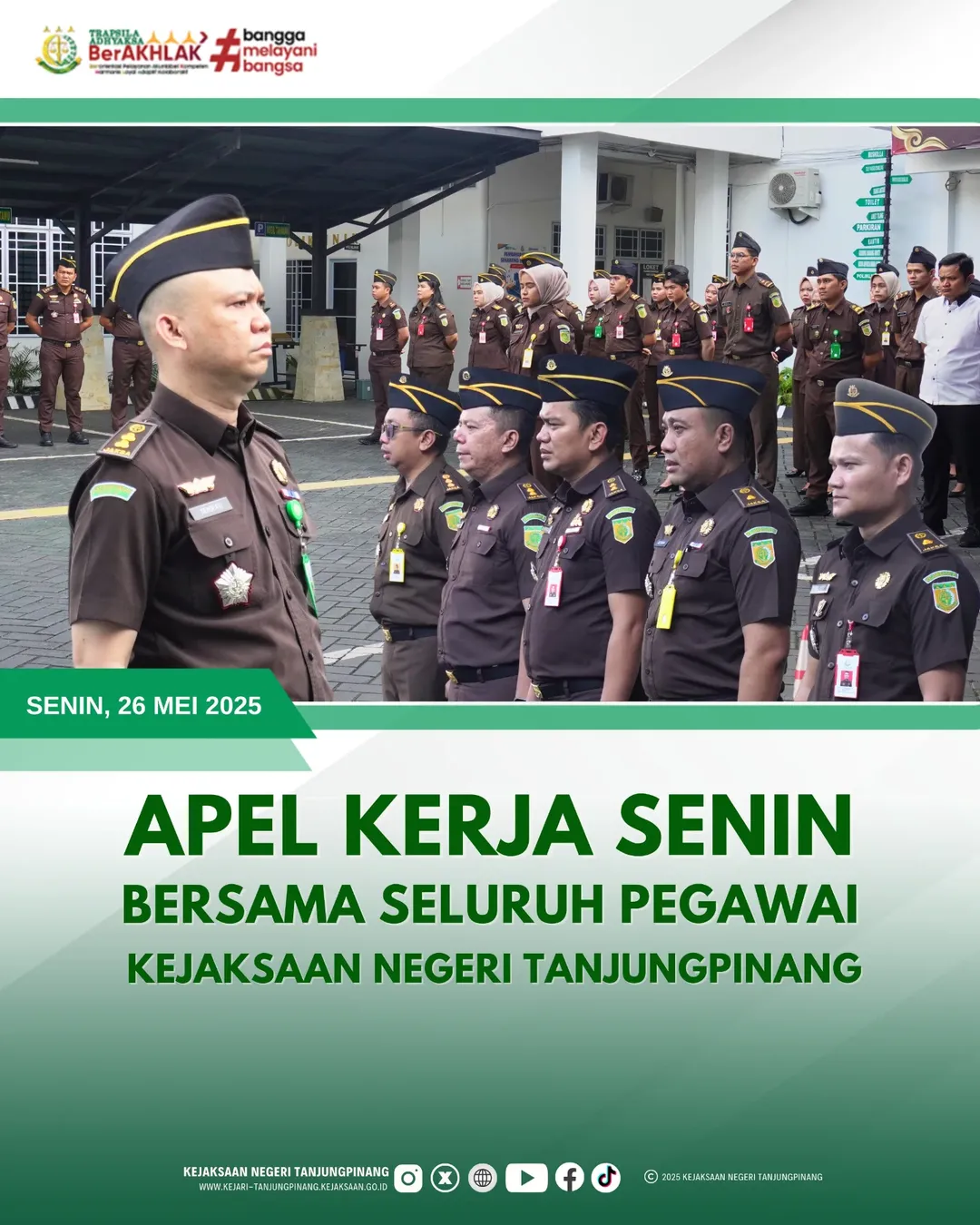 Apel Kerja Senin Bersama Seluruh Pegawai Kejaksaan Negeri Tanjungpinang