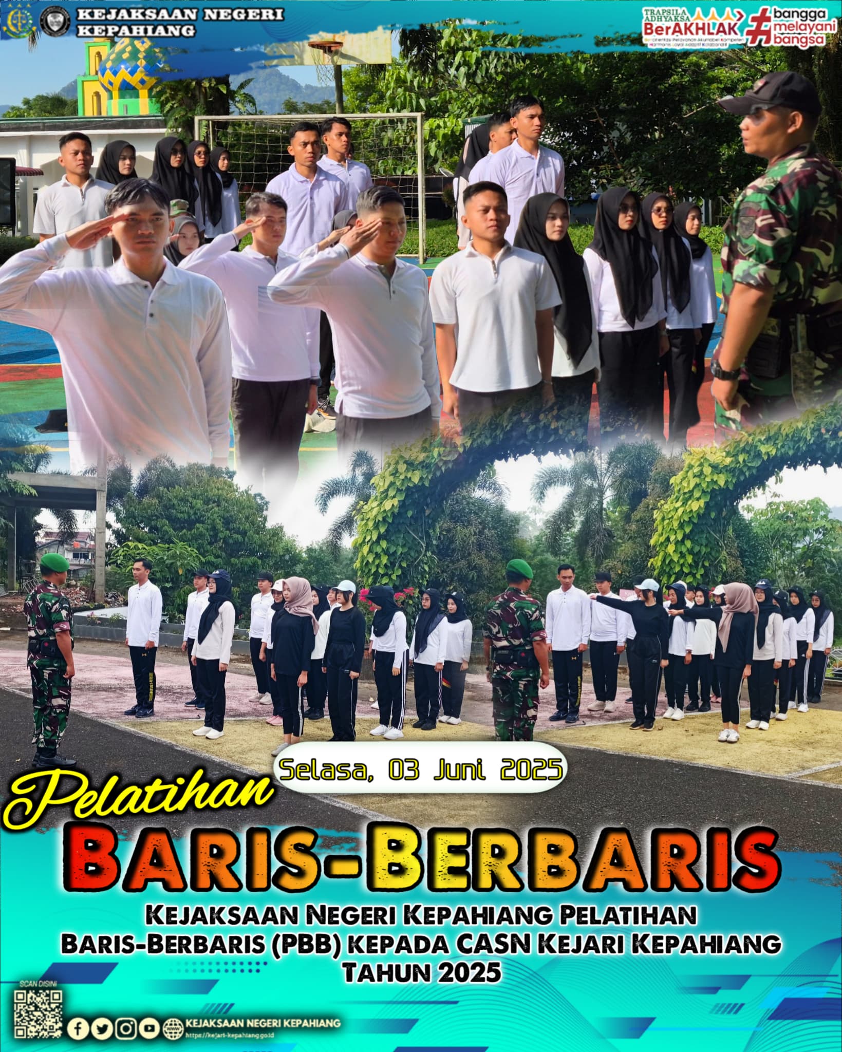 PELATIHAN BARIS-BERBARIS PBB) KEPADA CASN KEJAKSAAN NEGERI KEPAHIANG TAHUN 2025