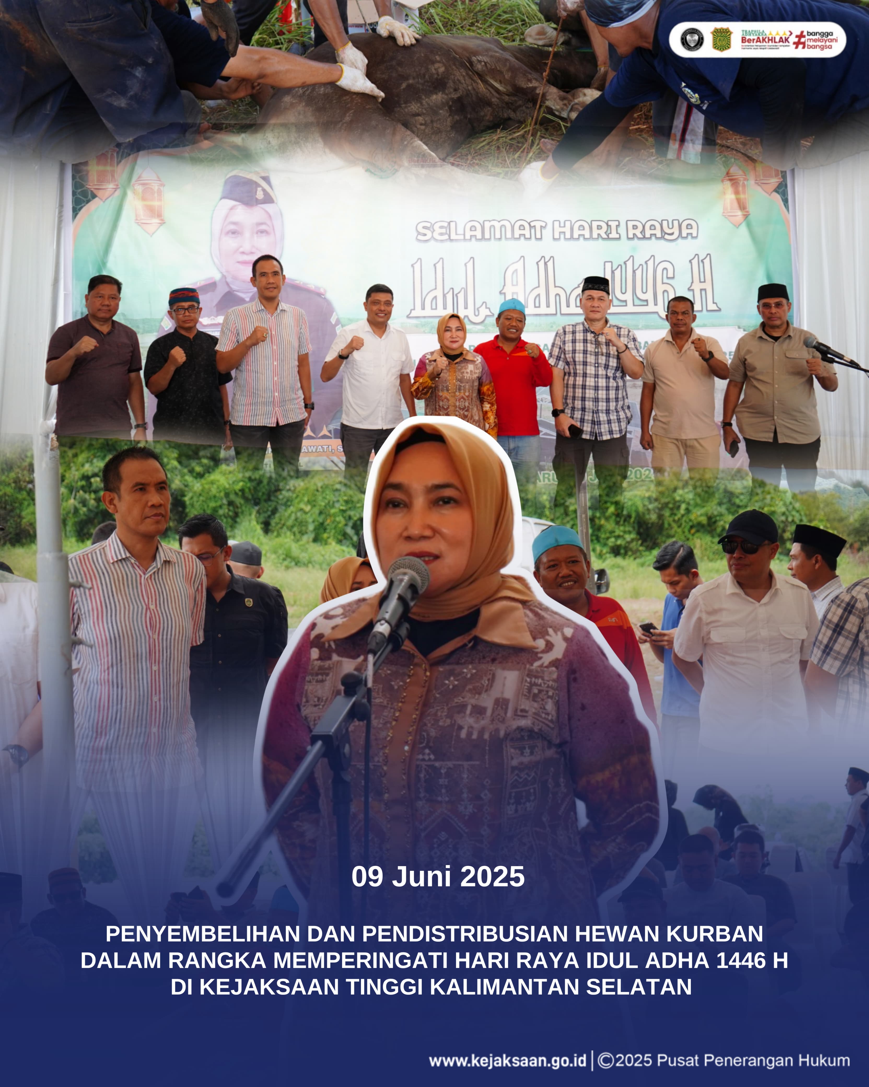Pemotongan hewan qurban Kejaksaan Tinggi Kalimantan Selatan